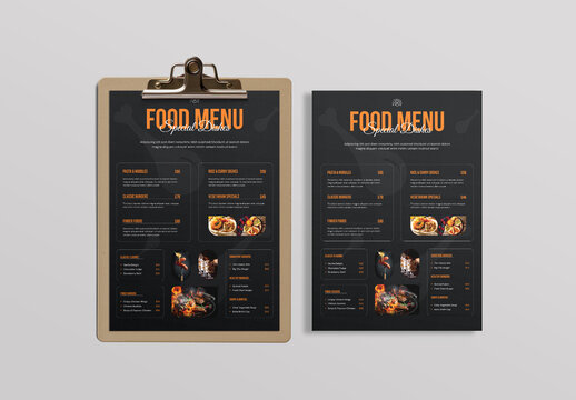 Modern Cafe Restaurant Food Menu Design