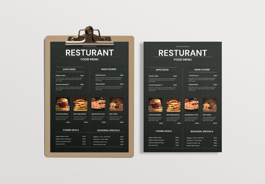 Fast Food Restaurant Menu Template