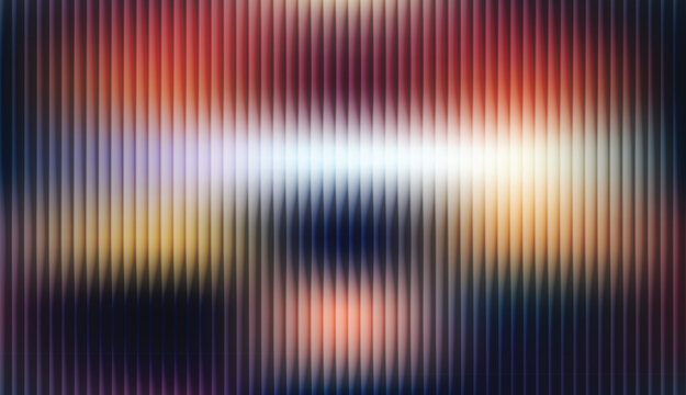 A dynamic abstract texture with a vertical striped overlay set against a soft, bright light gradient.