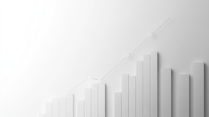 Growth chart showing steady increase in performance metrics with a clean white background
