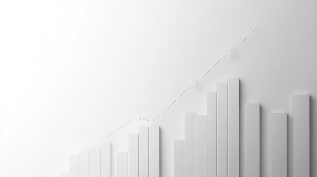 Growth chart showing steady increase in performance metrics with a clean white background