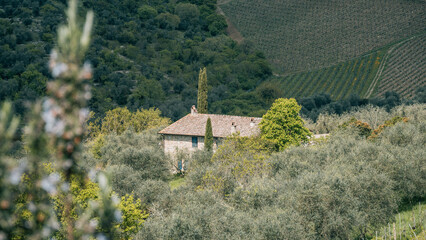house in the tuscan hills