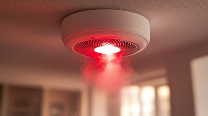 Fire alarm with red light detection feature.