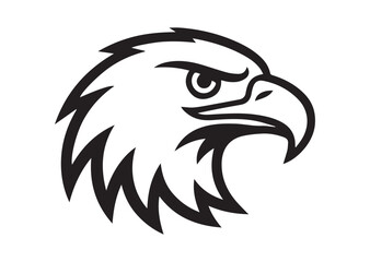 Eagle head Line art vector