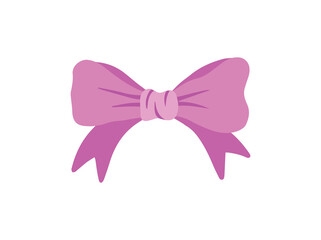 Pink Tied Ribbon Bow Illustration
