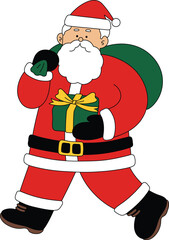 Santa Claus Grandpa Character Illustration
