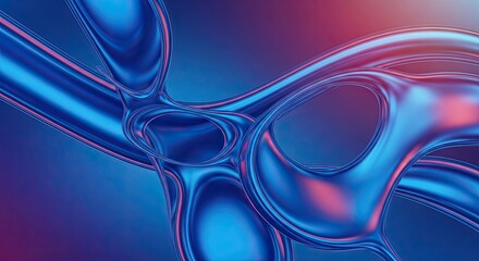 Abstract Organic Molecular Structure with Fluid Dynamics