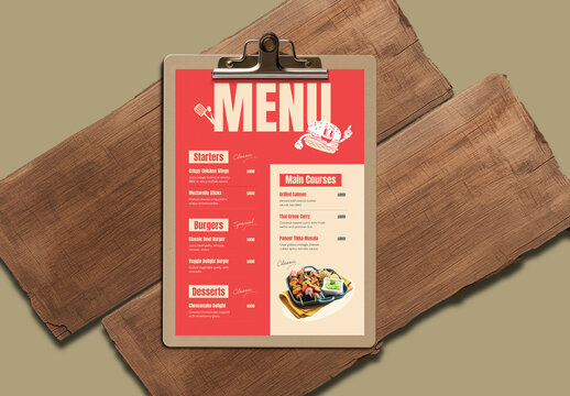 Elegant Restaurant Menu Template
