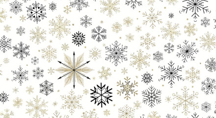 Festive Snowflake Pattern Elegant Winter Design for Holiday Backgrounds and Decorations