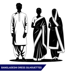 Bangladeshi dress silhouettes