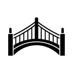 Urban Bridge Icon – City Landmark Design PNG.