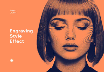 Engraving Style Photo Effect