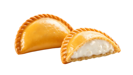 Delicious curry puff pastry isolated on transparent background