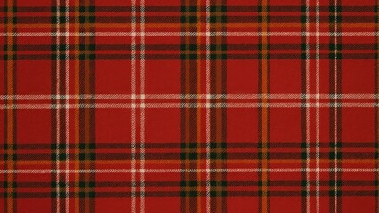 Classic red tartan pattern