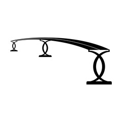 Bridge Icon on White Background – Minimal Transport Symbol.