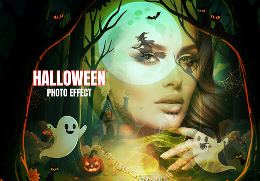 Halloween Photo Effect Template