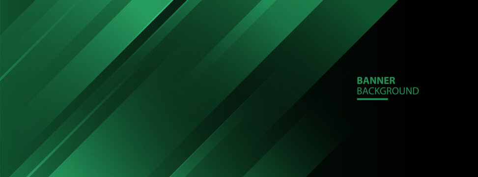 Modern abstract green diagonal stripes on a dark background, perfect for a digital technology banner design