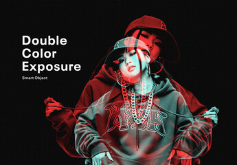 Double Color Exposure Photo Effect