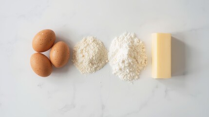 bread and butter on wooden table