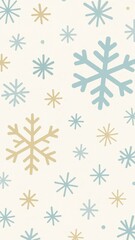 Fototapeta premium Elegant snowflake pattern mobile wallpaper