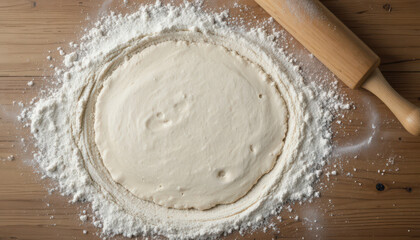 flour and rolling pin