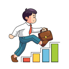 Businessman Climbing to Success