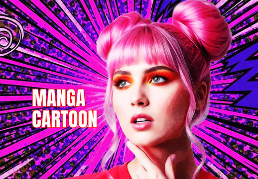 Manga Cartoon Photo Effect