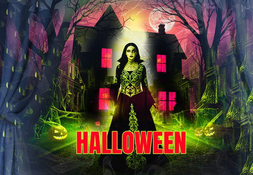Halloween Scary Photo Effect Template