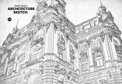Architecture Sketch Photo Effect
