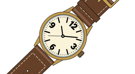 Wristwatch Isolated.