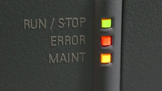 Flashing status LEDs during PLC startup sequence