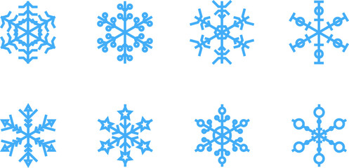Snowflakes background isolated vector, snowflakes group with stars banner, Christmas border decoration. Happy New Year 2026 Wave lines and snowflakes. Snowflake snow freeze winter thin line icon 