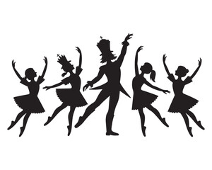 Nutcracker Ballet Silhouette Scene? ? the ?Nutcrackercore? motif 6.eps