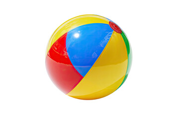 Inflatable beach ball with multi-colored sections