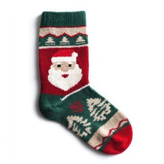 Festive Santa-themed Christmas sock