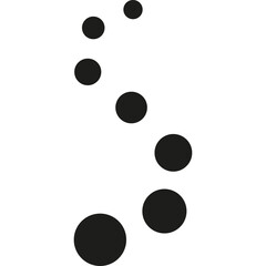 Abstract Black Dots Arranged In A Spiral Pattern On A Transparent Background Representing Movement And Growth