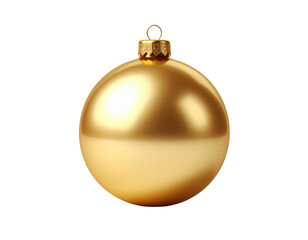 A shiny gold ornament with a decorative cap, perfect for festive celebrations and holiday decorations.