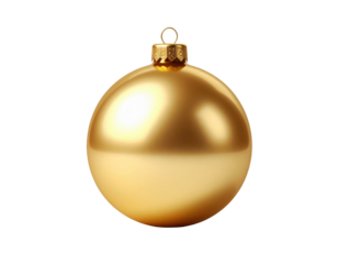 A shiny gold ornament with a decorative cap, perfect for festive celebrations and holiday decorations.
