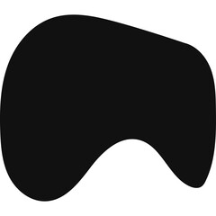 Abstract Black Organic Liquid Shape Blob On White Background With Transparent Elements Minimalist Design Element