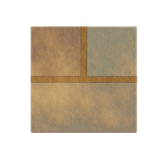 part of old dirty orange brown brick wall background 3D rendering