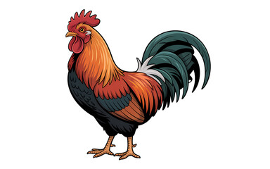 Fototapeta premium Rooster illustration isolated on transparent background