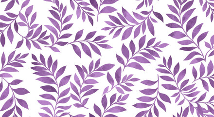 purple leaves pattern botanical design element for backgrounds textiles or fashion prints adding natural watercolor-style texture  versatile design resource