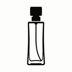 Black perfume bottle icon on white background fragrance 6