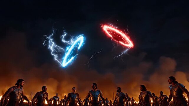 Ancient Indian Warriors Witnessing Portals A Visual Representation of Ancient Aliens Theories and Mythology