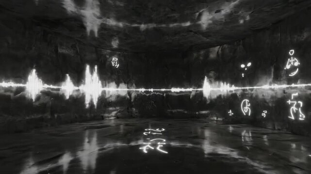 Mystical Cave Interior with Ancient Symbols Ancient Aliens Theories in India s Archaeological Sites