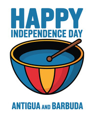 Happy Independence Day Antigua and Barbuda Drum Celebration