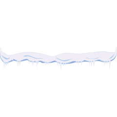 Abstract Blue and White Wavy Line with Dripping Effect Isolated on Transparent Background