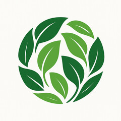 Simple illustration of a green and blue eco globe with details