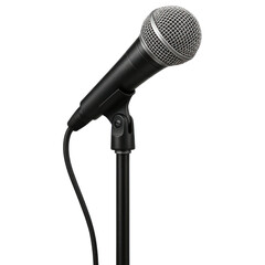 Obraz premium Stage Microphone with Stand Ready for Vibrant Performance