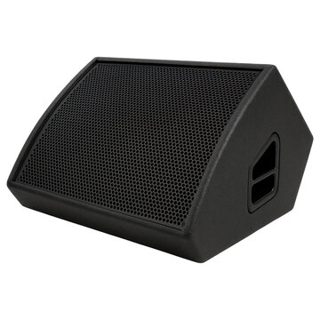 Black Stage Floor Monitor Speaker with Mesh Grille for Live Sound
